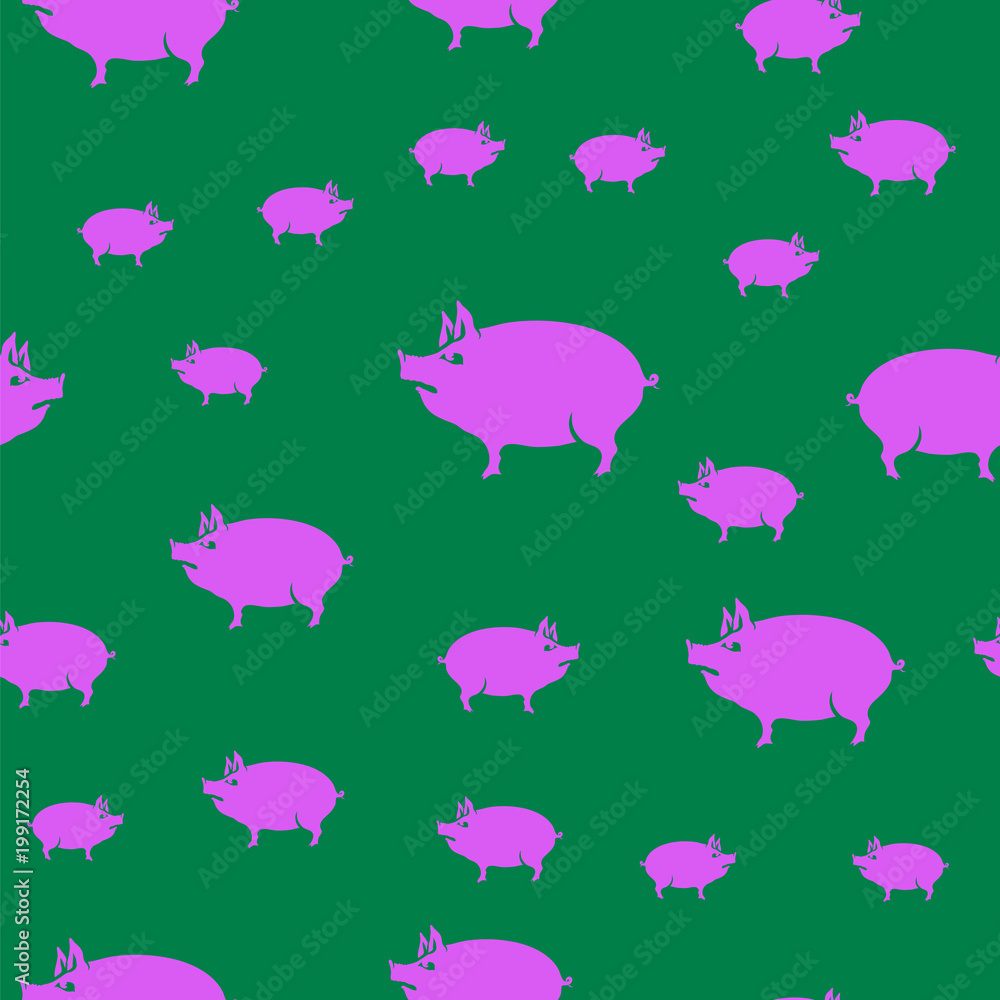 Pink Pig Seamless Pattern Pink Pig Seamless Pattern