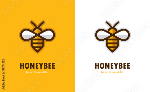 Linear bee icon.