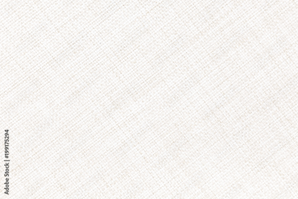 Fototapeta premium White linen canvas. Closeup, diagonal pattern. copy space.