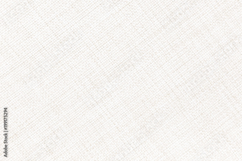 White linen canvas. Closeup, diagonal pattern. copy space.