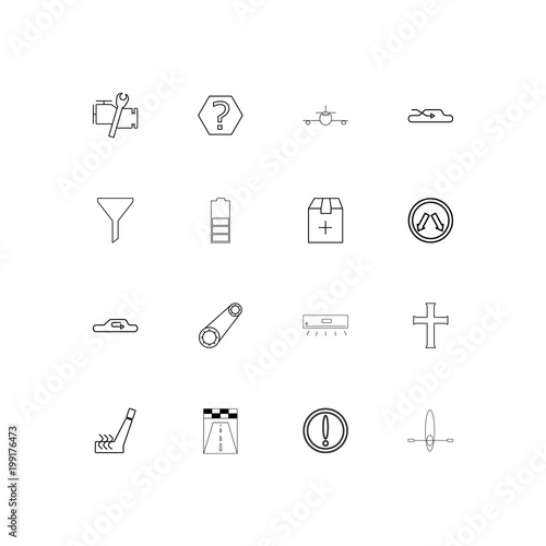 Cars And Transportation simple linear icons set. Outlined vector icons