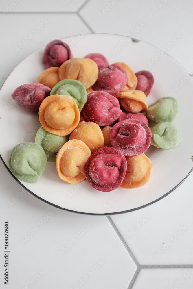 Frozen Multicolored Dumplings Frozen Multicolored Dumplings