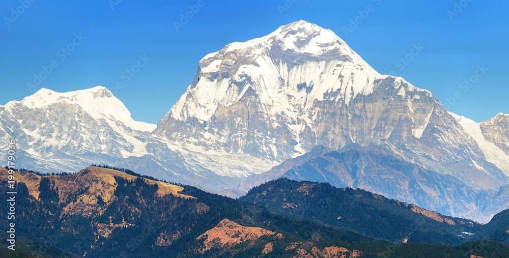 Mount Dhaulagiri, Nepal himalayas mountains