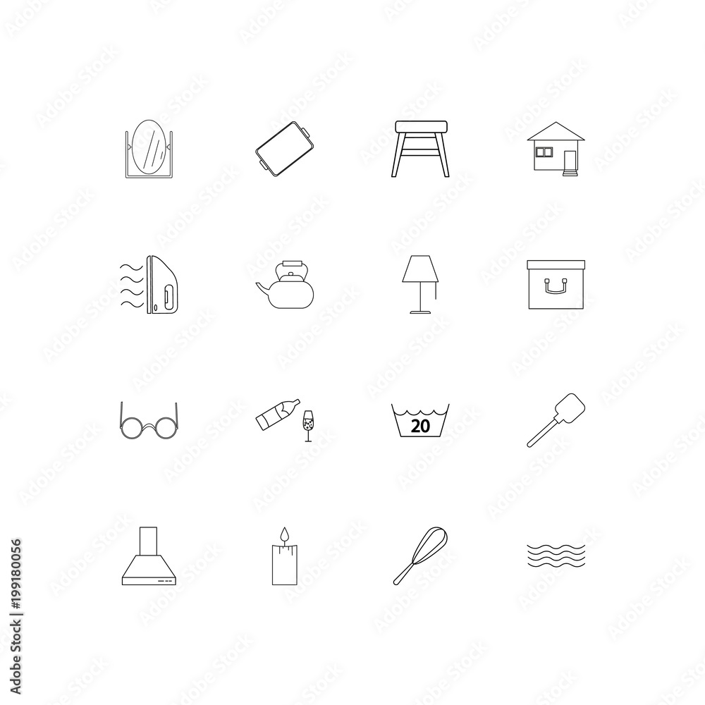 Home Appliances And Equipment simple linear icons set. Outlined vector icons Home Appliances And Equipment simple linear icons set. Outlined vector icons