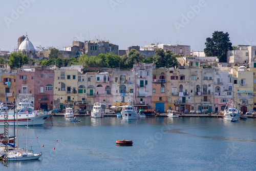 panorama of the port of Procida  Naples  Italy