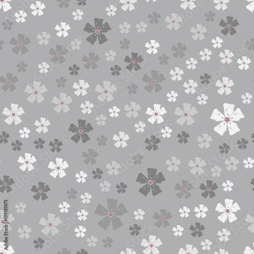 Wallpaper Mural Simple pastel color floral pattern vector seamless Torontodigital.ca