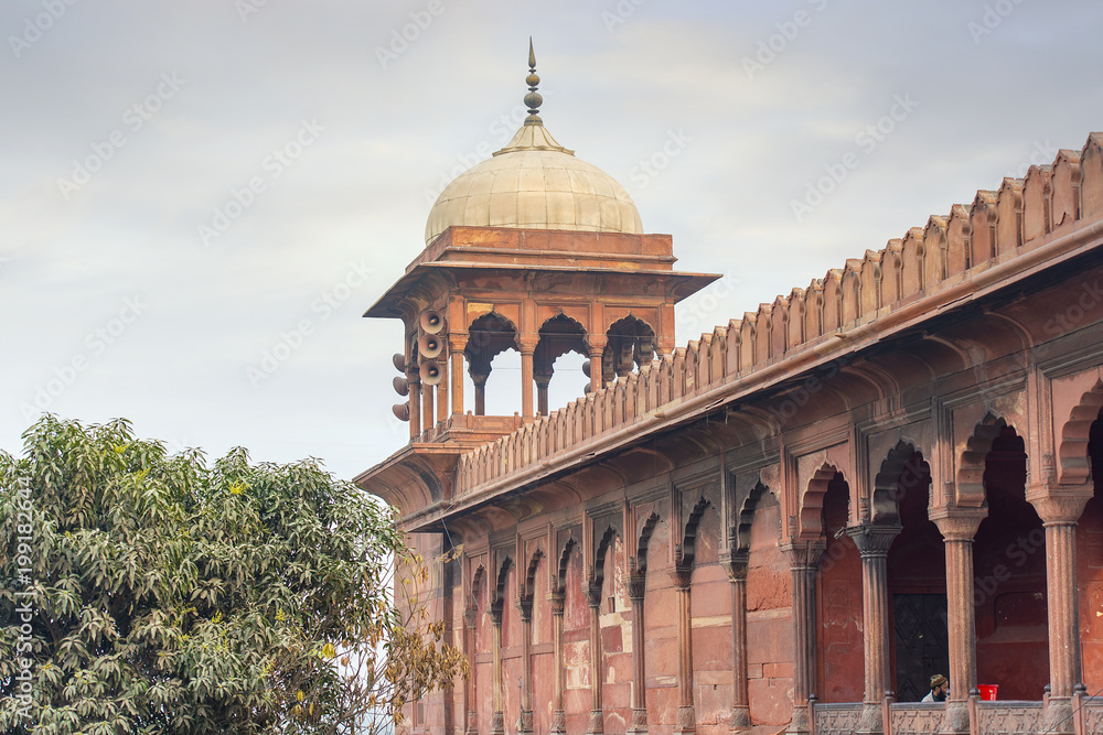 Old Mosque in New Delhi Traditional Indian Architecture	