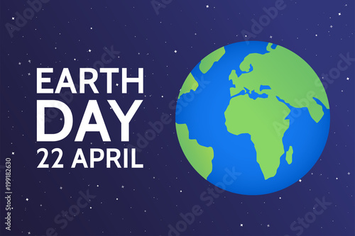 Earth day. Template for banner  poster or flyer. Vector illustration