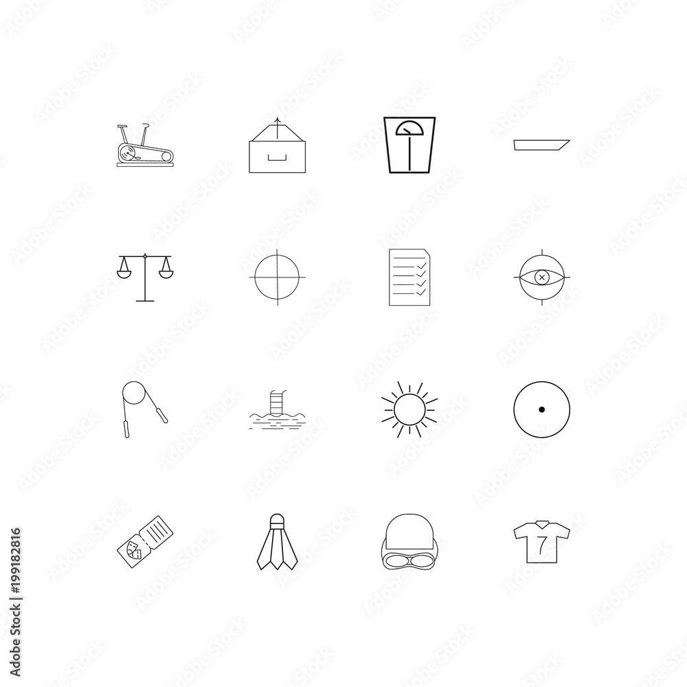 Sport Fitness And Recreation simple linear icons set. Outlined vector icons Sport Fitness And Recreation simple linear icons set. Outlined vector icons