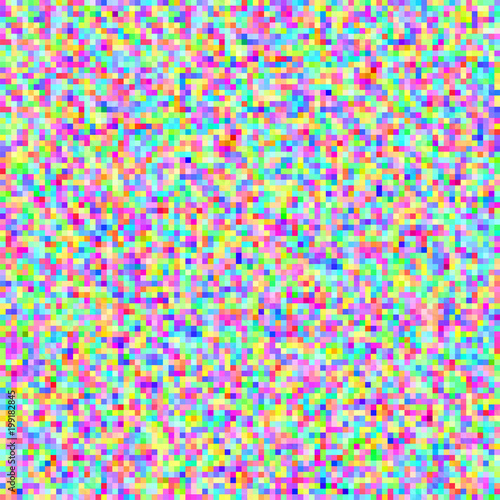 Vector abstract noise, random dot pixel pattern. Can be used as seamless pattern. Colorful snowy screen of no transmission signal