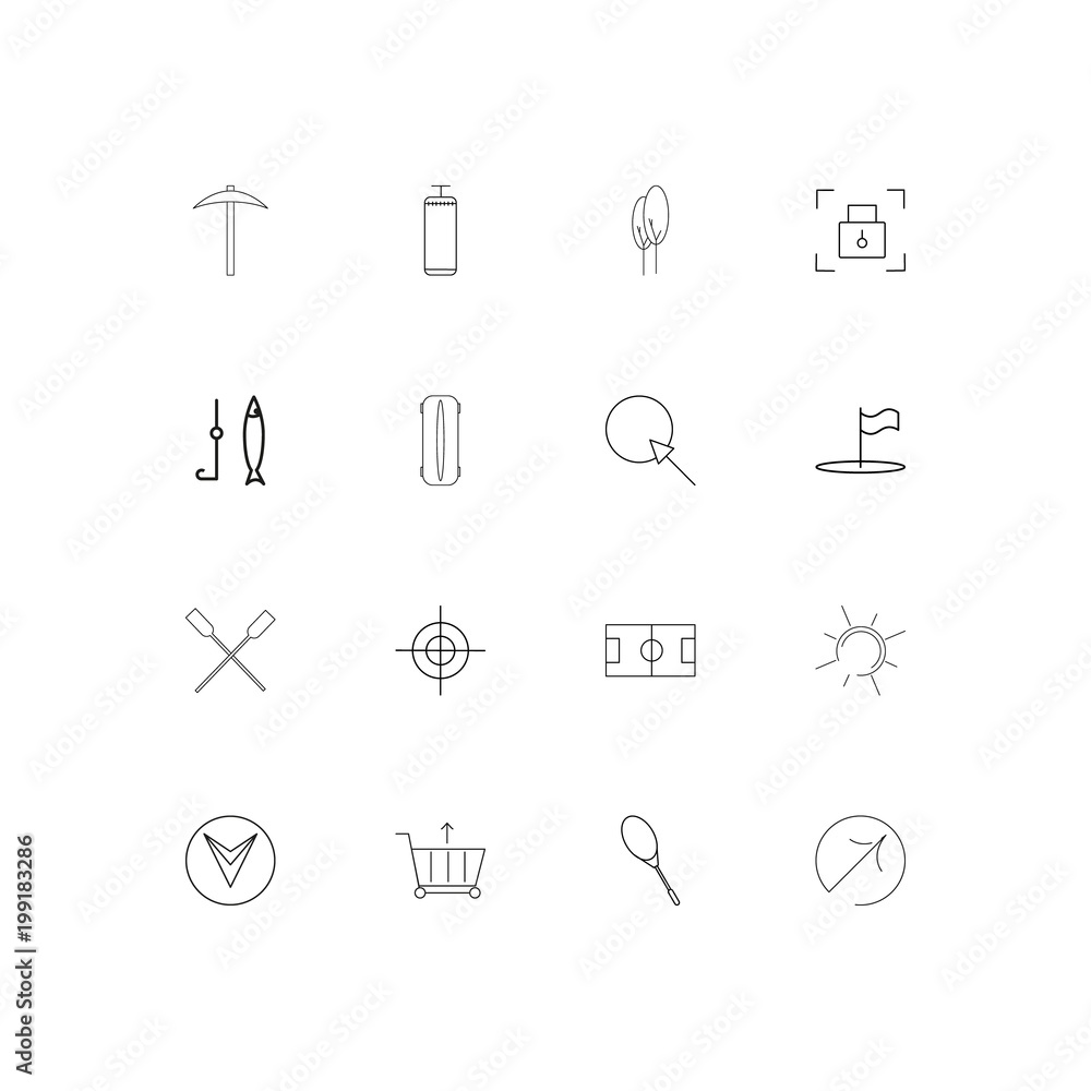 Sport Fitness And Recreation simple linear icons set. Outlined vector icons Sport Fitness And Recreation simple linear icons set. Outlined vector icons