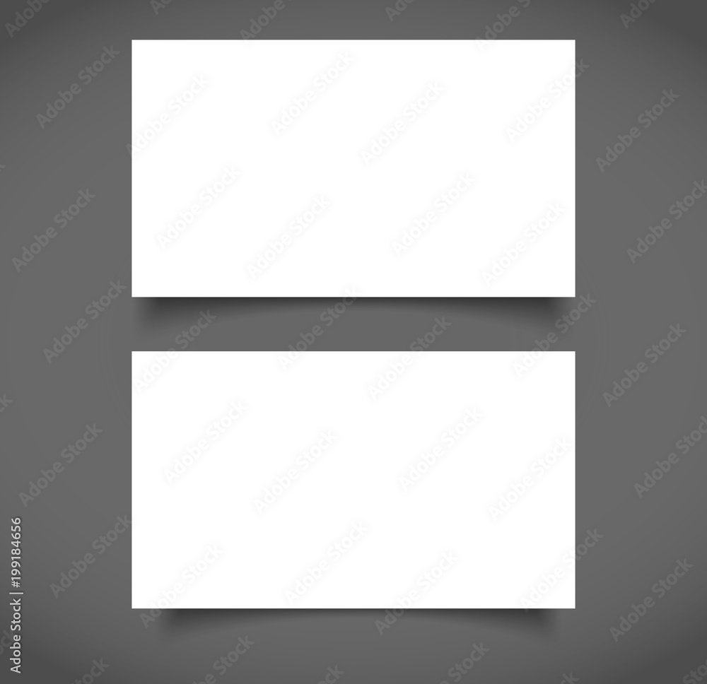 Blank business card with shadow mockup cover template. Blank business card with shadow mockup cover template.