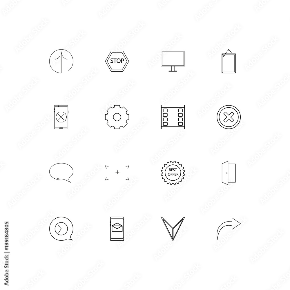 Web And Text simple linear icons set. Outlined vector icons Web And Text simple linear icons set. Outlined vector icons