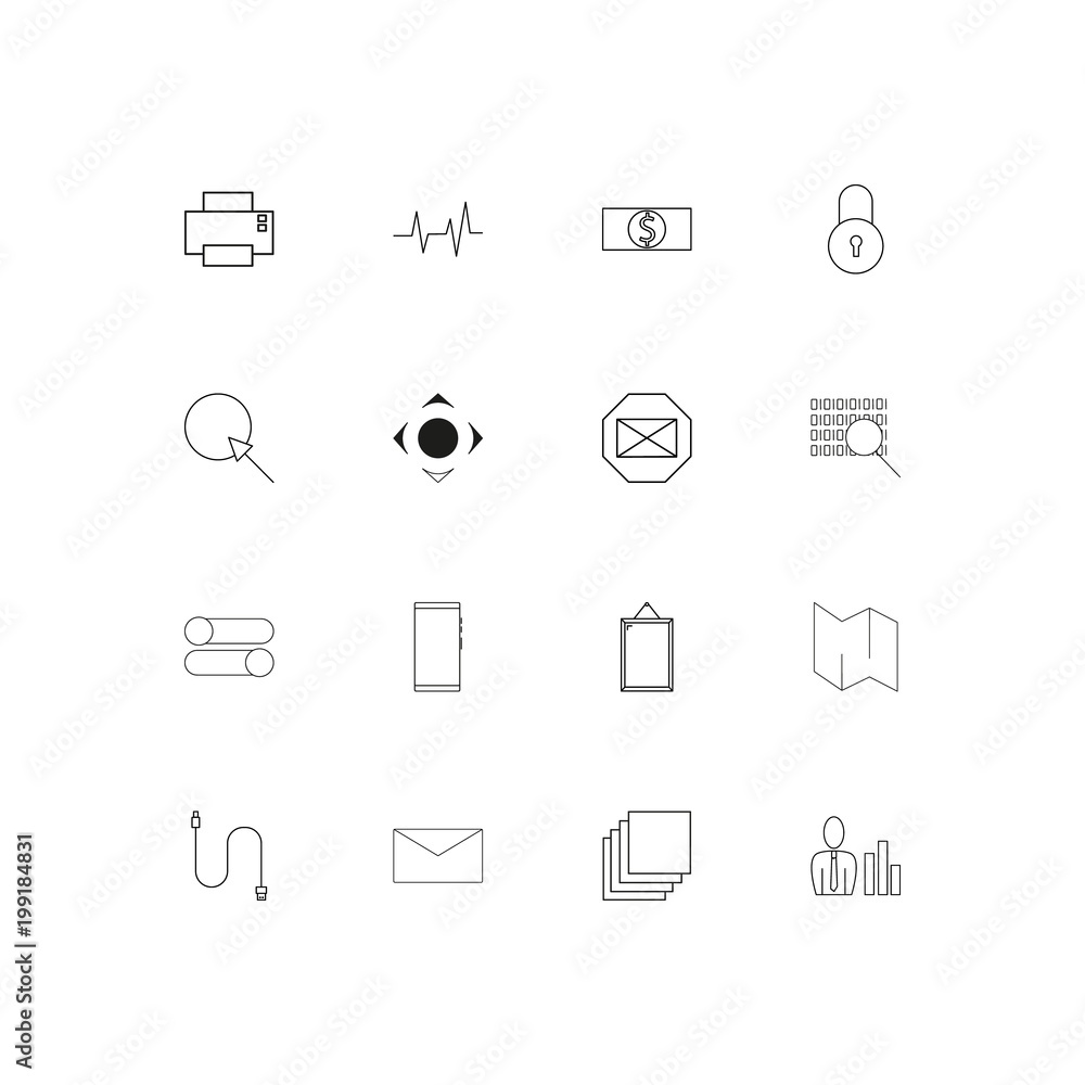 Web And Text simple linear icons set. Outlined vector icons Web And Text simple linear icons set. Outlined vector icons