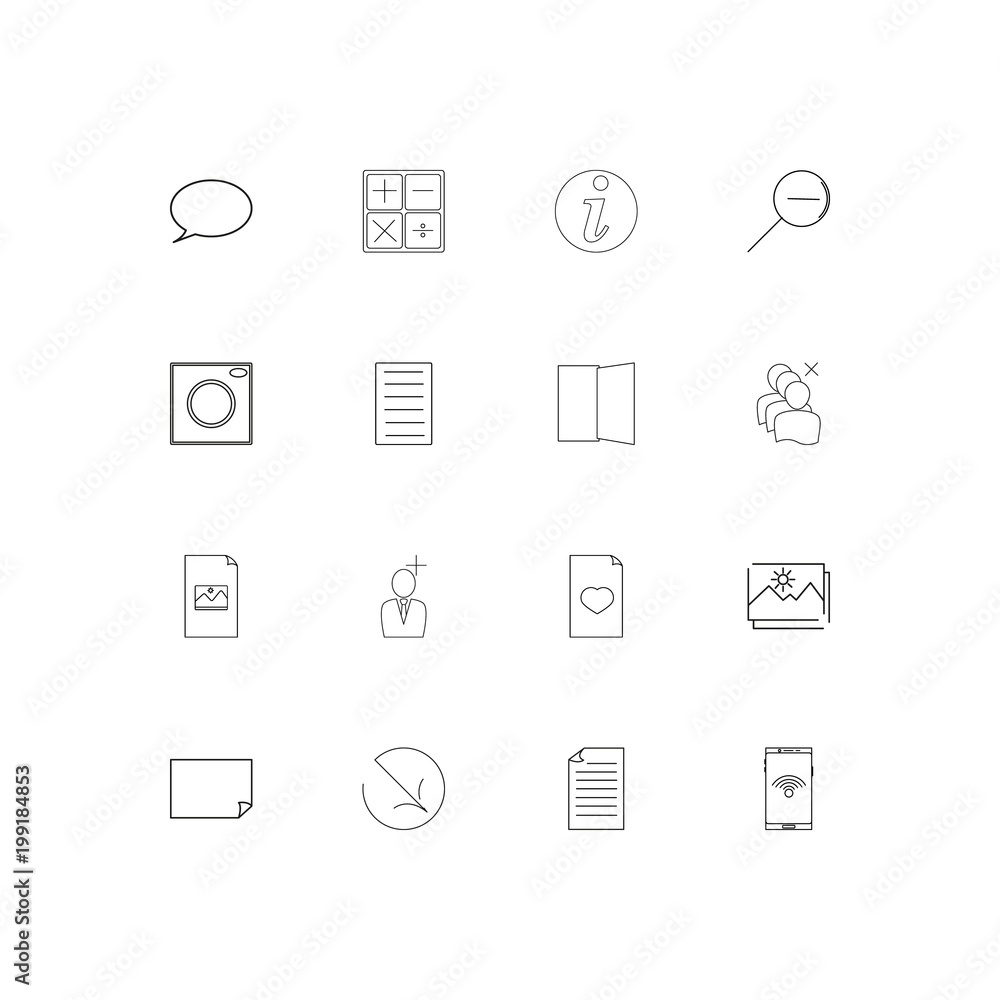 Web And Text simple linear icons set. Outlined vector icons Web And Text simple linear icons set. Outlined vector icons