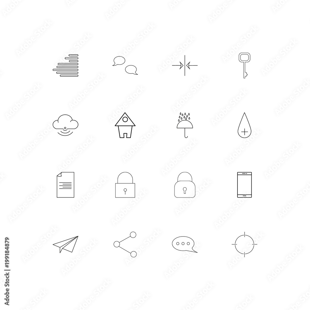 Web And Text simple linear icons set. Outlined vector icons Web And Text simple linear icons set. Outlined vector icons