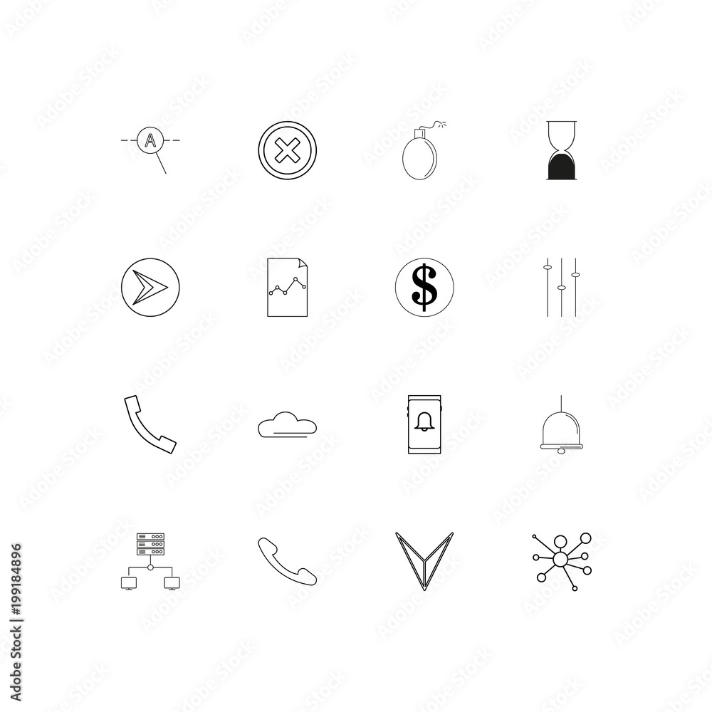 Web And Text simple linear icons set. Outlined vector icons Web And Text simple linear icons set. Outlined vector icons