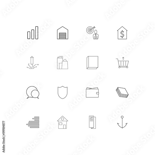 Web And Text simple linear icons set. Outlined vector icons © Birgul