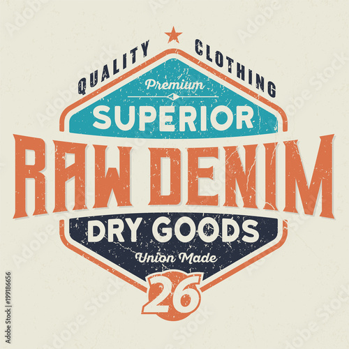 Superior Raw Denim - Tee Design For Printing