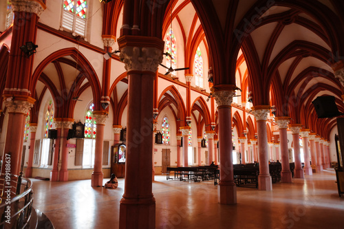 Saint Mary s Catholic Cathedral church interior architecture in Madurai
