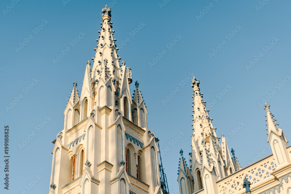 Saint Mary's Catholic Cathedral church exterior architecture in Madurai