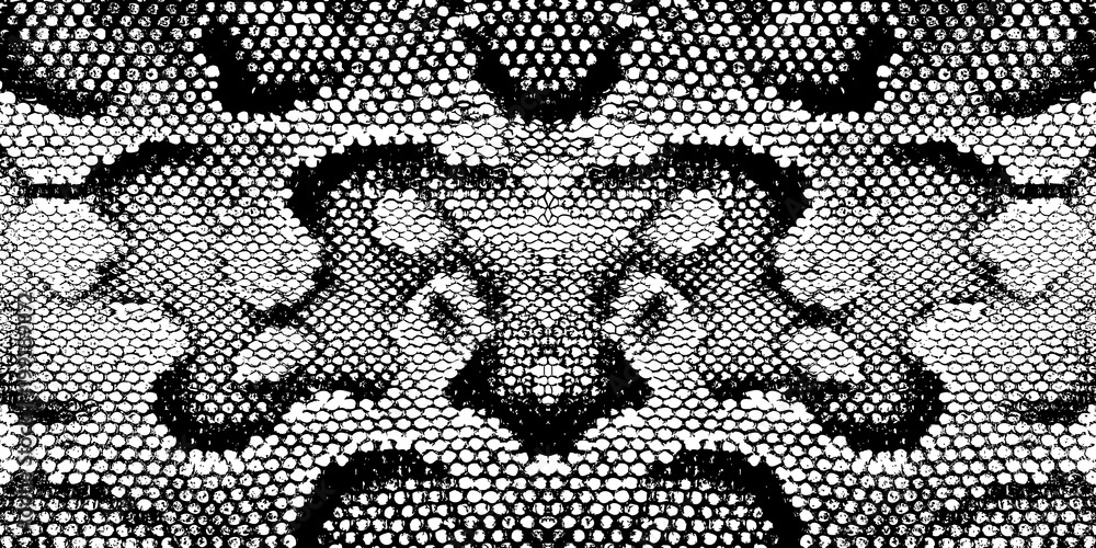 Print snake texture black white