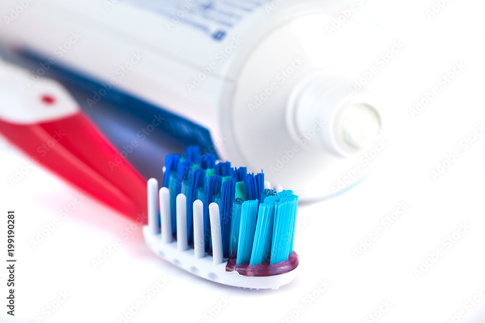 toothbrush isolated on a white background, closeup toothbrush isolated on a white background, closeup