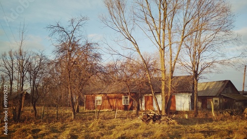 abandoned house in the small village