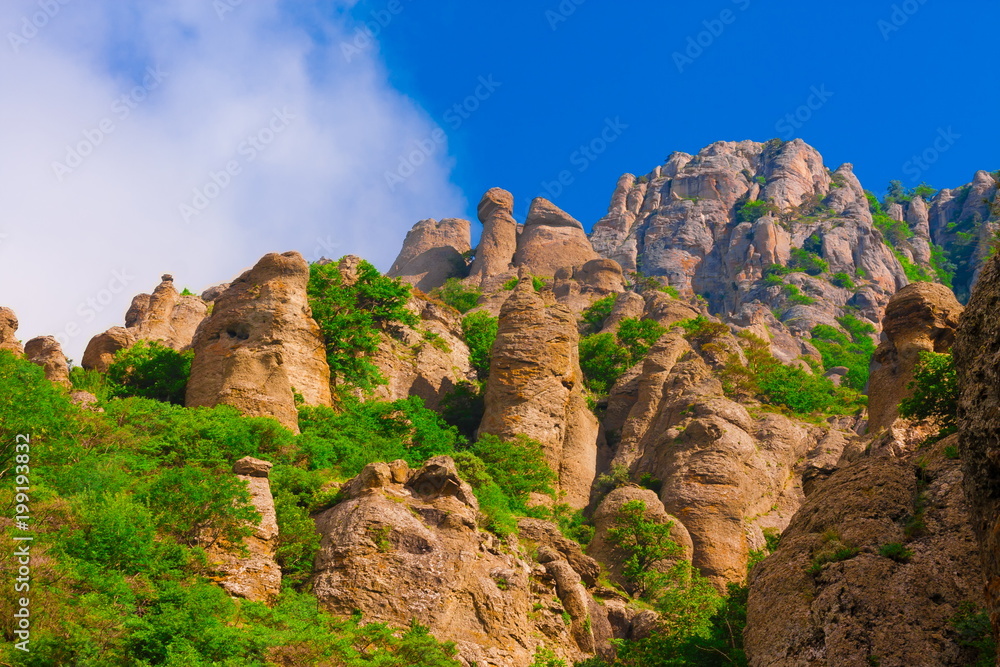Crimea. Demerdzhi rocks landscape