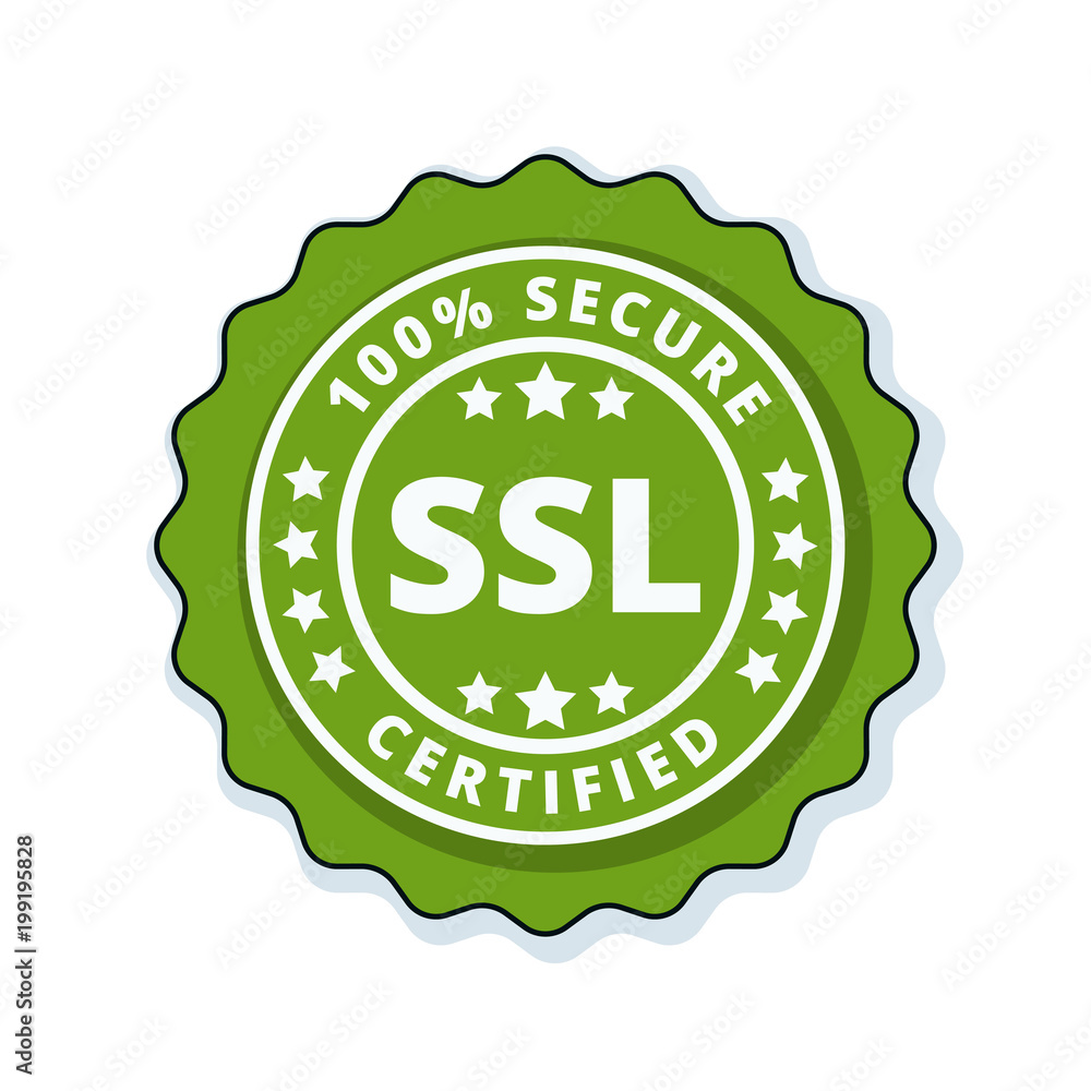 SSL Certified label illustration SSL Certified label illustration