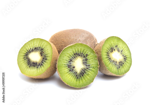 Kiwi Fruit Isolated on a White Background