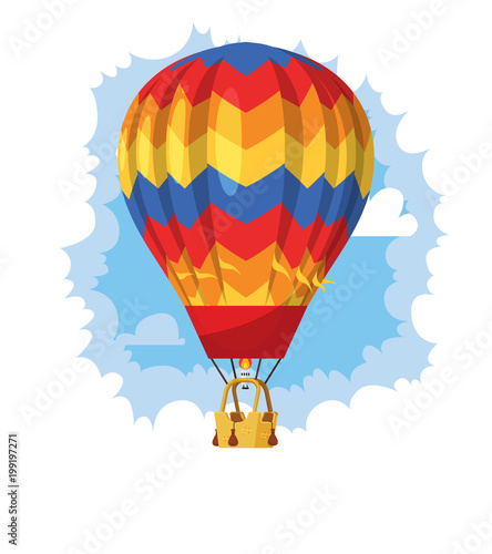 Flat hot air balloon
