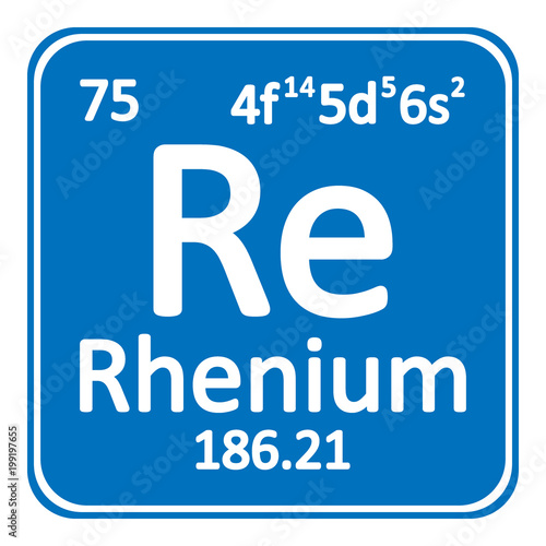 Periodic table element rhenium icon.