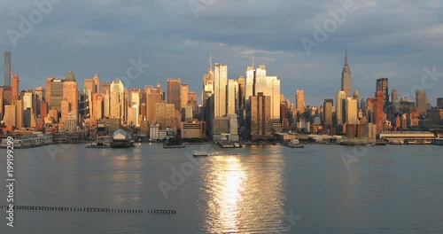 Manhattan, New York City Skyline Sunset