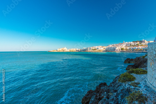View of Vieste town, in Apulia region,south Italy