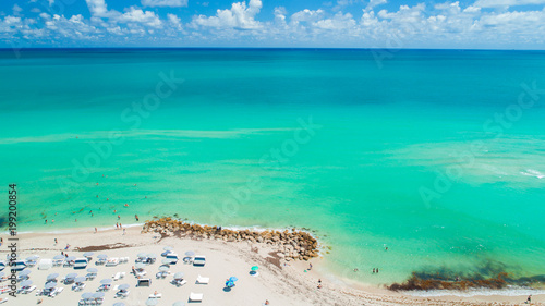 Aerial view of South Beach, Miami Beach. Florida. Atlantic Ocean. USA. 