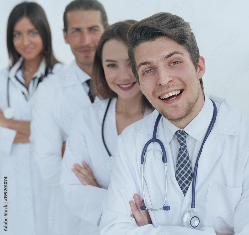 Portrait of confident happy group of doctors Portrait of confident happy group of doctors