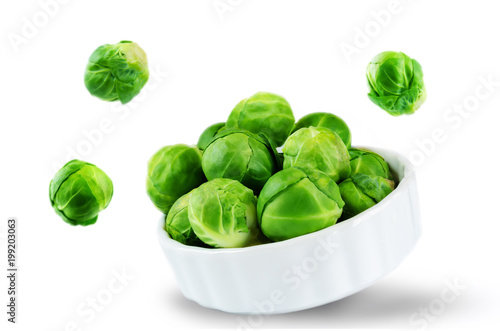 Brussels sprouts isolated