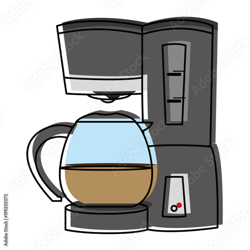 moved color coffee maker machine object with jar