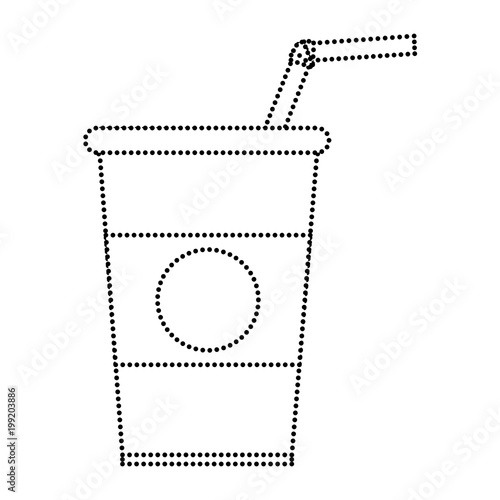 dotted shape macchiato coffee plastic cup beverage