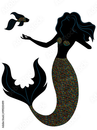 Mermaid with fish