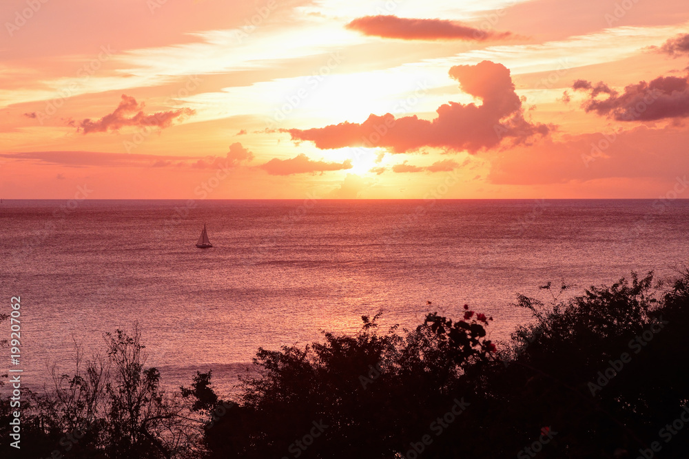 Coucher de soleil en Guadeloupe