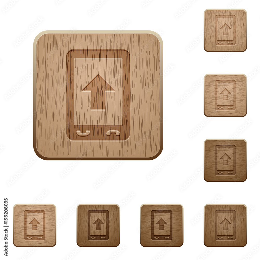 Mobile scroll up wooden buttons Mobile scroll up wooden buttons
