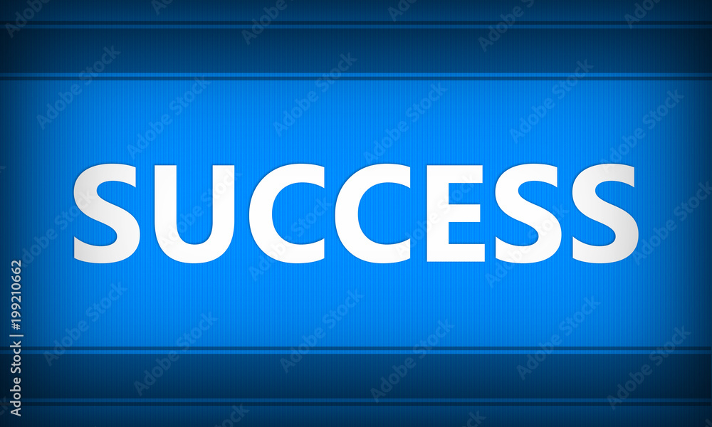 The word Success - White isolated text on blue background. Royalty free stock image. The word Success - White isolated text on blue background. Royalty free stock image.