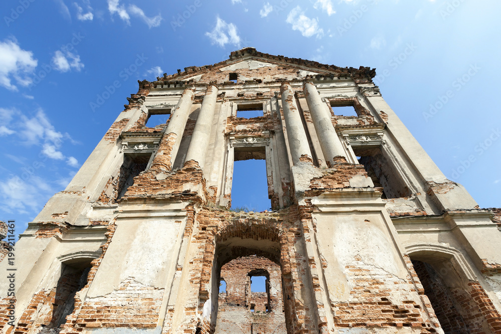 the ruins of an ancient fortress