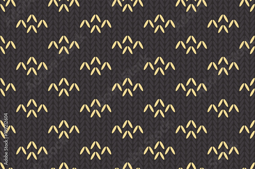 Seamless black and gold woven ethnic chevron pattern vector