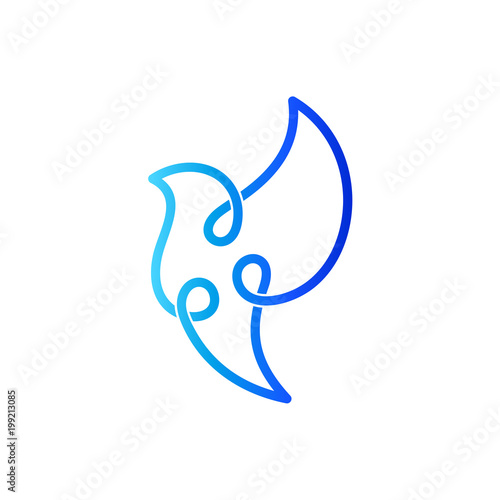 Infinity Bird, Bird Logo In Mono Line Style, Logo Template ready For Use