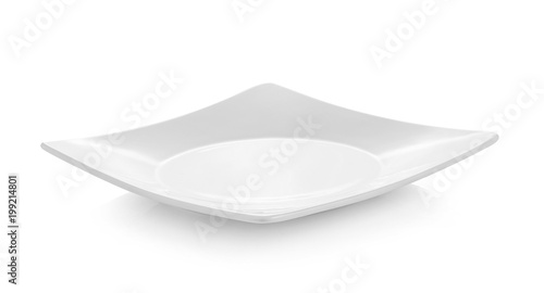 white dish on white background