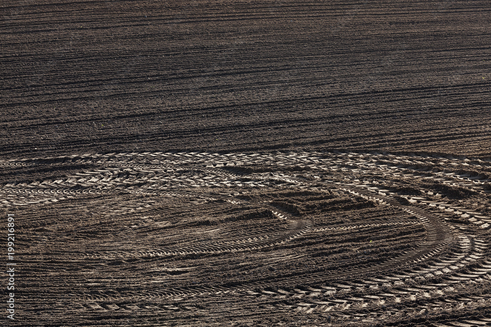 Fototapeta premium tractor plow
