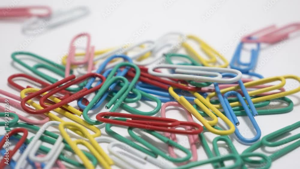 Colourful Paper clips. Stop Motion. Classic animation technique. Copy Space Colourful Paper clips. Stop Motion. Classic animation technique. Copy Space